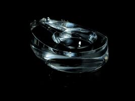 Alfred Dunhill Crystal Cigar Ashtray. 6.75" L x 4.25" W  x 1.75" H   #002 image 5
