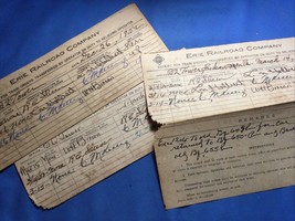 1952 Erie Railroad Co Company Vintage Receipt Invoice Bill Lot Of 3 - $374.92 MXN
