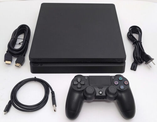 Sony PlayStation 4 SLIM Matte Black 1TB Video Gaming Console System Bundle PS4 - $296.95