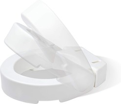 Carex Round Hinged Toilet Seat Riser, Adds 3.5 Inches Of, Raised Toilet ... - $41.97