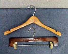 Lot of 2 Ralph Lauren Wood Clothes Hangers - £19.37 GBP