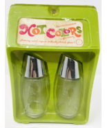 Gemco Americana Hot Colors Vintage Glass Salt Pepper Shaker Set MCM Midc... - $29.99