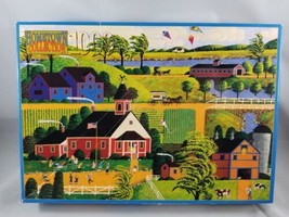 Hometown Kite Flying at Recess Jigsaw Puzzle 1000 Piece Heronim Rose Art Farm - $11.28