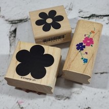 Flower Daisy Rubber Stamps Lot of 3  - £7.75 GBP