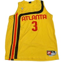 Nike Mens Atlanta Hawks Shareef Abdur-Rahim #3 Basketball Jersey Yellow Size XL - £40.76 GBP