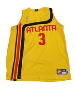 Nike Mens Atlanta Hawks Shareef Abdur-Rahim #3 Basketball Jersey Yellow ... - £40.64 GBP