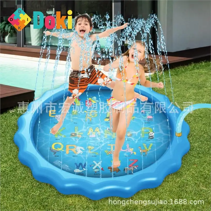 Ling alphabet water pad children s play pad swimming wading sports 170cm water fountain thumb200