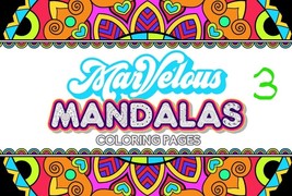 25 MARVELOUS MANDALA Coloring Pages Adult Coloring Book Vol 3; Mindfulness, Medi - £0.79 GBP