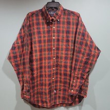 Polo Ralph Lauren &quot;The Big Shirt&quot; Tartan Plaid Long Sleeve Shirt Mens Sz Large - £18.47 GBP