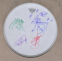 Kiss Signed 14&quot; Drumhead X4 - Gene Simmons, Peter Criss, Ace Frehley, P. Stanley - £795.42 GBP