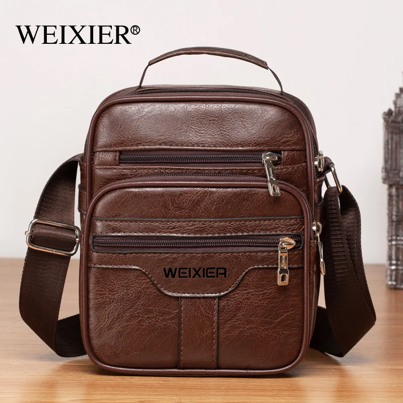 Weysfor New Fashion Shoulder Bag for Men PU Leather Flaps Men&#39;s Crossbod... - $45.41
