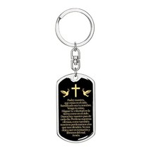 Our Father in Spanish Padre Nuestro Lord&#39;s Prayer Matthew 6.9 Swivel Keychain Do - $74.20