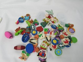 Lot Of Vintage Christmas Animals and Other Pencil Erasers - $11.40