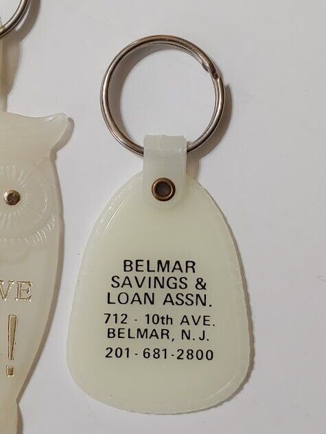 Belmar NJ 1970s Keychains Savings & Loan 10th Ave Disc Paint Main St ...