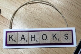 Collinsville Kahoks Christmas Ornament Scrabble Tiles HandCrafted Made i... - £7.96 GBP