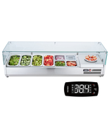 VEVOR Refrigerated Condiment Prep Station, 150W Countertop Refrigerated,... - $838.99