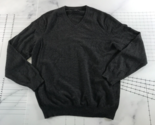 Club Room Cashmere Sweater Mens Extra Large Charcoal Grey V Neck 2-Ply - $29.69