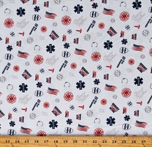 Cotton Nobody Fights Alone White Fabric Print by the Yard D566.88 - £10.14 GBP