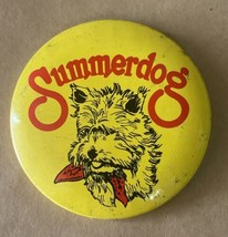 Vintage 2.25” Summerdog An Avon Camelot Book Button Pin Yellow Rare - $17.99