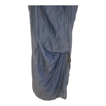 Helmut Lang Women’s Dress Size 2 Blue Tencel Blend USA Made Draped Hem Raw Edge image 5