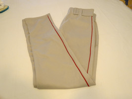 Augusta Sportswear Athletic Adult M Baseball Pant 1 pair tan red **Spot*... - $10.29