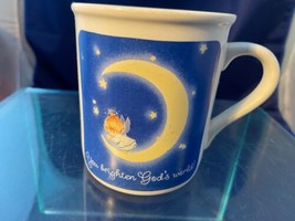 Hallmark 1984 Mugs You Brighten God&#39;s World Let Light Shine Coffee Mug 3.5&quot; Tall - £5.42 GBP