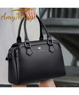 Multi-pocket Handbag Purses Genuine Cowhide Leather Shoulder Bag Luxury ... - £82.56 GBP