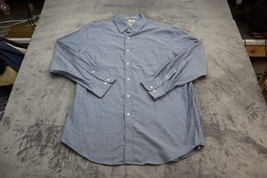 LL Bean Shirt Men Large Reg Blue Long Sleeve Button Up Casual Wrinkle Resistant - £20.60 GBP