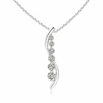 Authenticity Guarantee 
ANGARA Six Stone Diamond Journey Pendant Necklace in ... - £1,069.11 GBP