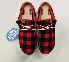 Hey Dude Men&#39;s Wally Buffalo Plaid Red Shoes New No Lid Men&#39;s Size 13 - £44.83 GBP