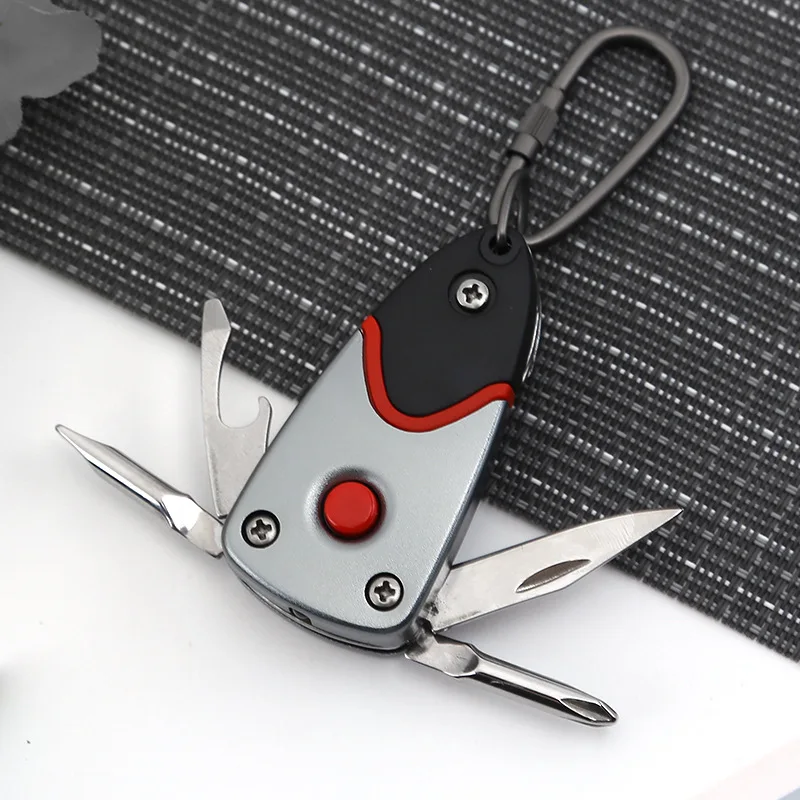 Multi-functional Keychain Knife Outdoor 6-in-1 Folding Mini Screwdriver - £8.74 GBP+