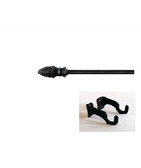 Village Wrought Iron CUR-138-35 Remington Curtain Rod Powder Metal Coated - $89.07 CAD