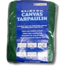 INTEX SUPPLY CO 10 OZ K-CT1012G 10x12 10OZ Green Canvas Tarp, 10" x 12" - $101.41