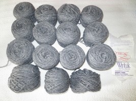 14+ - 2 Oz. Skeins Primrose Wintuk Shapekeeper Orlon Acrylic Grey Sports Yarn - £19.61 GBP