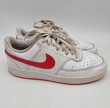 Nike Court Vision Low White University Red Sneakers CD5463-102 Size 7 - $36.99