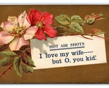 Comic Motto Hot AIr Shots I Love My Wife But O You Kid DB Postcard W2 - $2.92