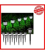 12-Pack Solar Path Lights - Elegant Cold White Waterproof Outdoor Illumi... - $53.70 CAD