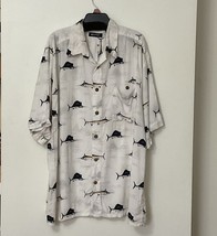 Vintage Puritan Button Down Short Sleeve Fish Camp Shirt Mens XL All Ove... - $18.00