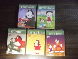 5 DVD 38 EPISODES BETTY BOOP, TOM &amp; JERRY, FELIX THE CAT, LITTLE LULU, G... - $14.80