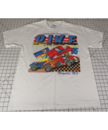 VTG 1995 Sprint Car Racing Men T-Shirt L White Pike County Speedway Outlaws SS - $29.65