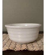 Vintage Hazel Atlas Ribbed White Milk Glass Mixing Bowl | Small 3.5&quot; x 7... - £14.92 GBP