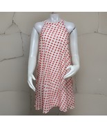 Y2K Betsey Johnson Halter Dress Womens 8 Coral Daisy Print Sleeveless Mi... - $56.43 CAD