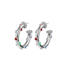 Daniela Salcedo Women's Trufa Rainbow Hoop Earrings Size One Size - €130,50 EUR