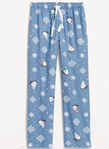 Old Navy Womens Flannel Pajama Pants Polar Bears That Sleigh 2X Blue Chr... - $23.44