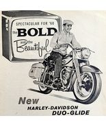 Harley Davidson Duo Glide Advertisement 1960 Motorcycle Spectacular LGBi... - $734.52 MXN