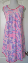 Betsy TW by Amanda Paige intimates short gown Pink/Purple Print Size Large - £10.37 GBP