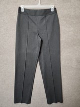 Talbots Stretch Dress Pants Womens 10 Gray Front Seams Side Zip Straight Leg - £19.68 GBP