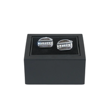 Men J.Valintin Cufflinks by Vitorofolo for French Cuff Shirt V35-1 Silver stones image 2