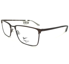 Nike Eyeglasses Frames 4307 212 Brown Rectangular Full Rim 56-18-145 - £65.86 GBP