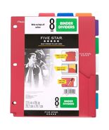 Five Star 8-Tab Binder Dividers with Pocket Multicolor Multi-Colored - $239.62 MXN